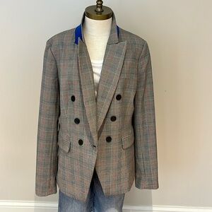Like NEW! Banana Republic menswear glen plaid double breasted blazer 14